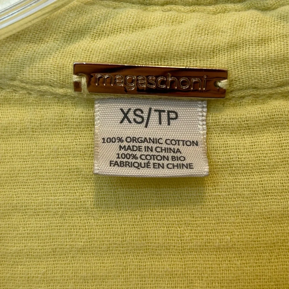Magaschoni Lightweight Organic Cotton Top - Lemon Yellow - Picture 5 of 5